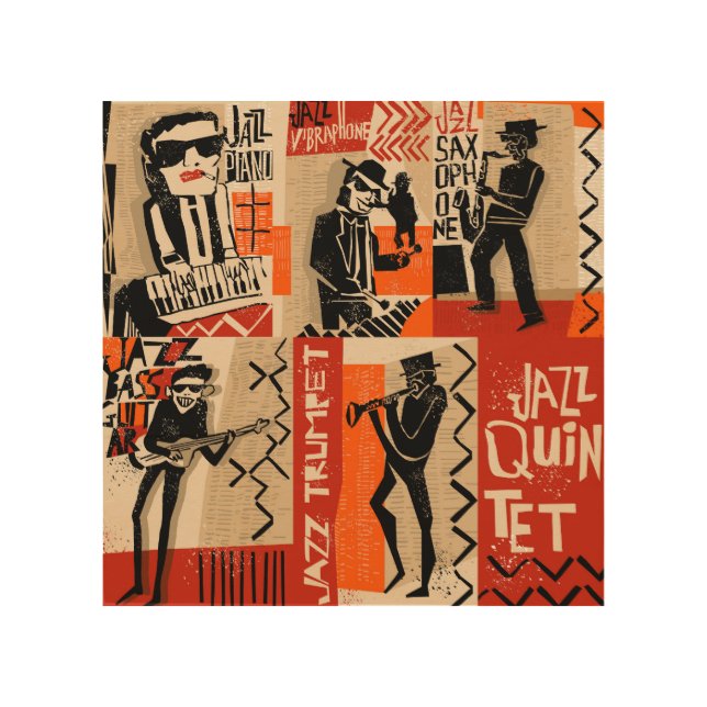 Jazz Band Cool Vintage Poster (Front)