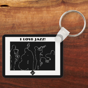 Jazz band I love Jazz Keychain
