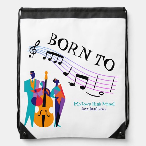 Jazz Band  Jazz Camp Customizable Drawstring Bag