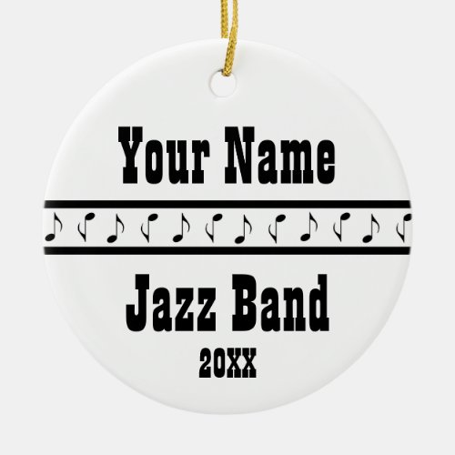 Jazz Band Personalized Music Ornament Keepsake