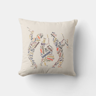 Jazz Band Throw Pillow