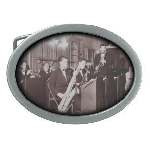 Jazz Band Vintage Photograph Belt Buckle