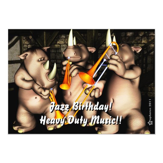 Jazz Birthday Invite