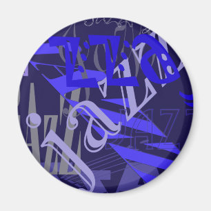 Jazz Blue on Blue Magnet