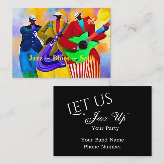 “Jazz/Blues/Soul Band” Business Card (Front/Back)