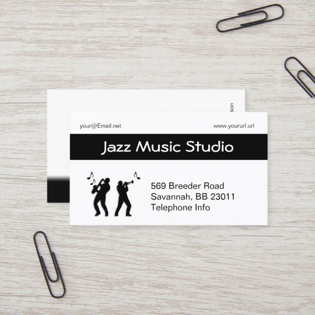 Jazz Business Card (Front/Back In Situ)