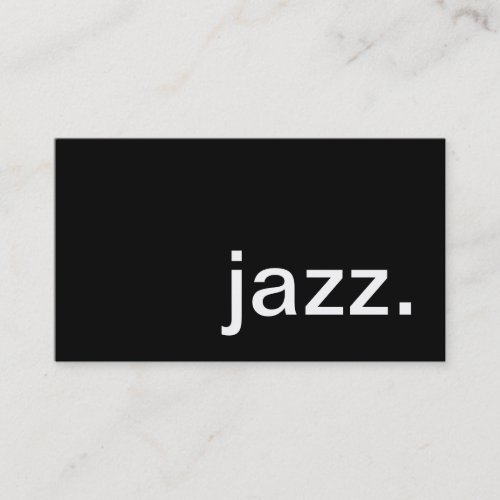 jazz business card