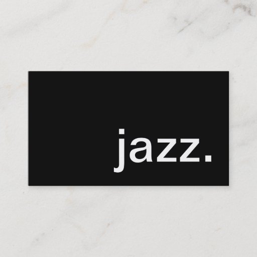 Customizable jazz. business cards