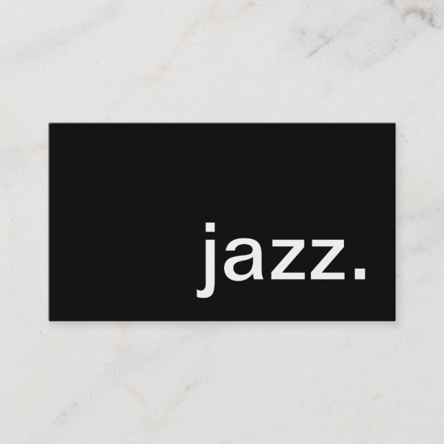 jazz. business card (Front)