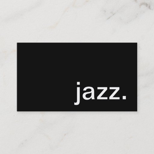 Customizable Jazz Business Card