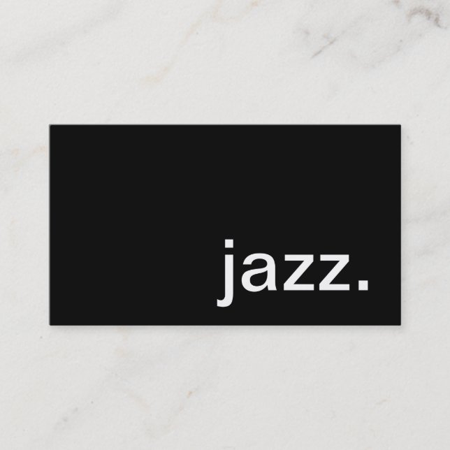 Jazz Business Card (Front)