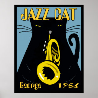 Jazz Cat George 1956 Poster