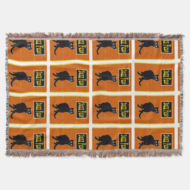Jazz Cat Throw Blanket (Front)