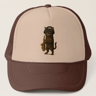 Jazz cat trucker hat