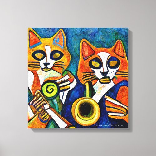 Jazz Cats Canvas Print