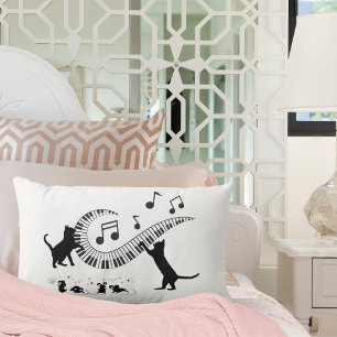 Jazz Cats Piano Lumbar Pillow