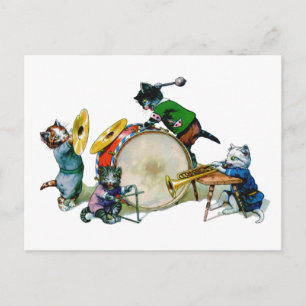 Jazz Cats Postcard