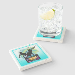 Jazz Cats   Trumpet Stone Coaster