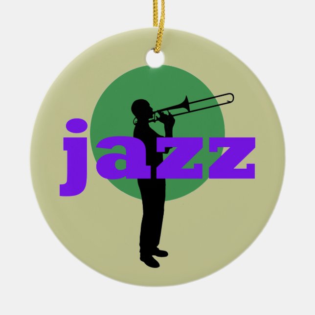 Jazz Ceramic Ornament (Front)