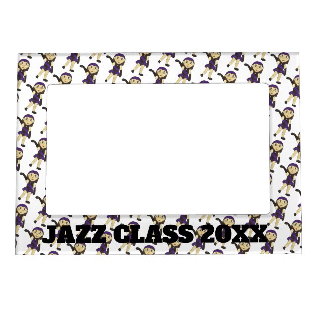 Jazz Class Dance Recital Teacher Studio Dancer Magnetic Picture Frame (Front)