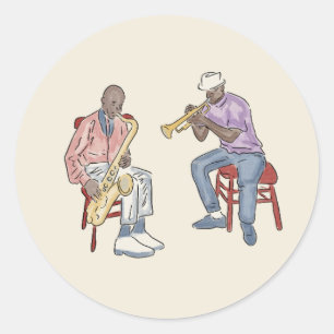 Jazz  classic round sticker