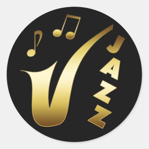 JAZZ CLASSIC ROUND STICKER