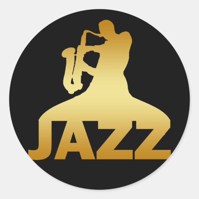 JAZZ CLASSIC ROUND STICKER (Front)