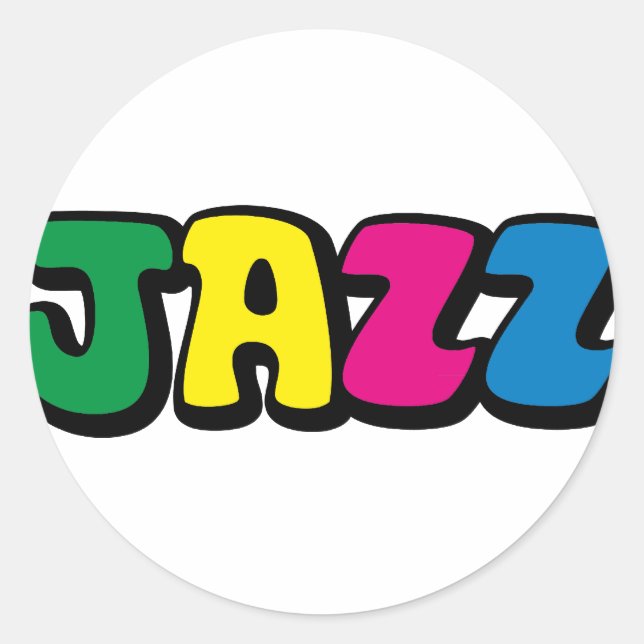 Jazz Classic Round Sticker (Front)