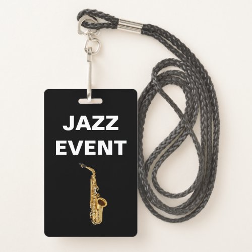Jazz Concert Or Event Staff ID Badge