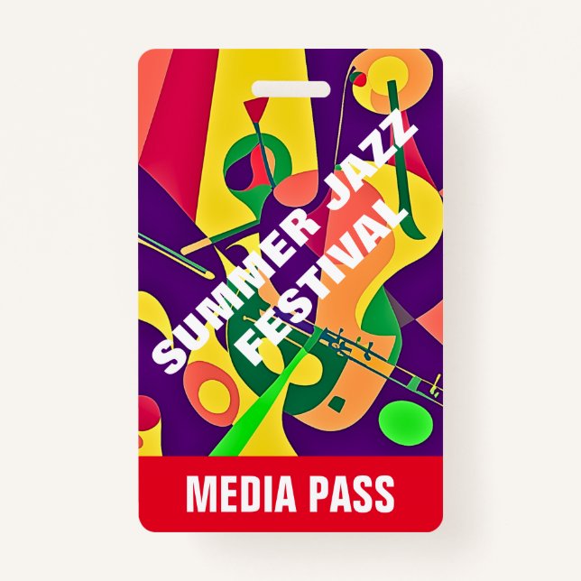 JAZZ CORPORATE MEDIA I.D. EVENT PASS BADGE (Front)