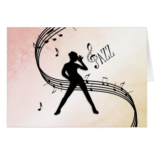 Jazz Dance Blank inside Cards (Front Horizontal)