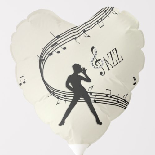 Jazz Dance Golden Music Balloon