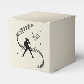 Jazz Dance Golden Music Favor Box