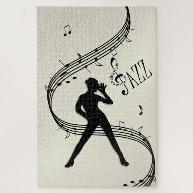 Jazz Dance Golden Music Jigsaw Puzzle (Vertical)