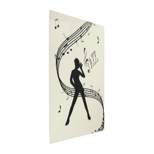 Jazz Dance Golden Music Metal Print