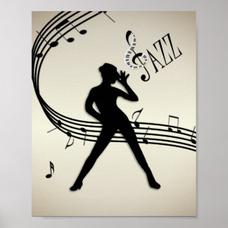 Jazz Dance Golden Music Poster