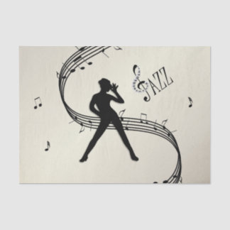 Jazz Dance Golden Music Tissue Paper