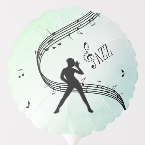 Jazz Dance Green Music Balloon