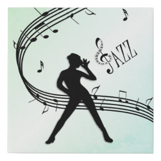 Jazz Dance Green Music Faux Canvas Print