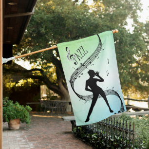 Jazz Dance Green Music House Flag