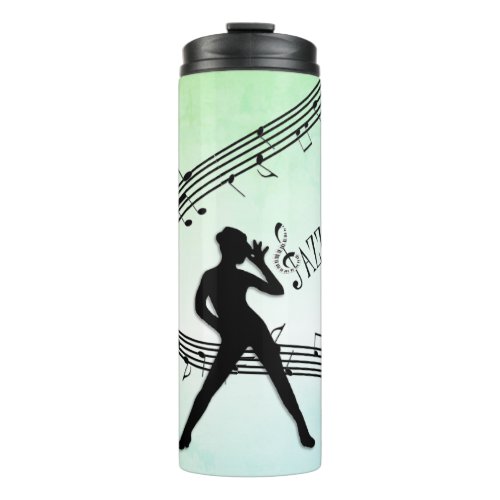 Jazz Dance Green Music  Thermal Tumbler