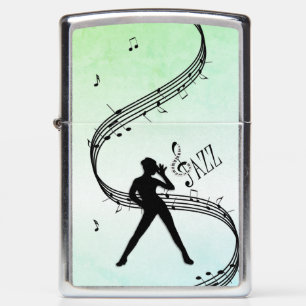 Jazz Dance Green Music Zippo Lighter