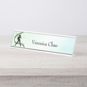 Jazz Dance Green Personal Desk Name Plate