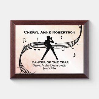 Jazz Dance Music Award Plaque