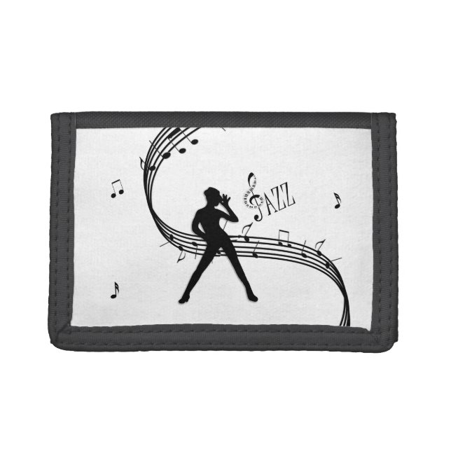 Jazz Dance Music Trifold Wallet (Front)