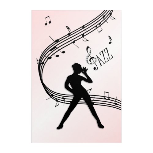 Jazz Dance Pink Music Acrylic Print