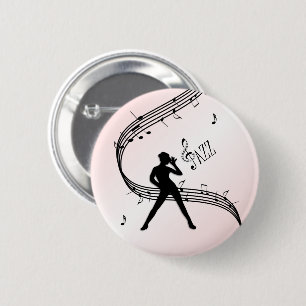 Jazz Dance Pink Music Button