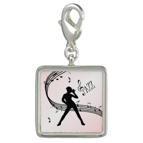 Jazz Dance Pink Music Charm