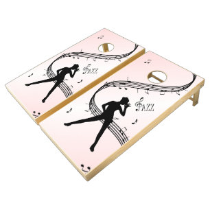 Jazz Dance Pink Music  Cornhole Set