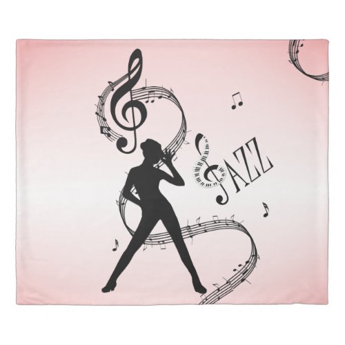 Jazz Dance Pink Music   Duvet Cover